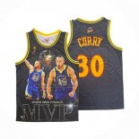 Camiseta Golden State Warriors Stephen Curry #30 Mitchell & Ness MVP Negro