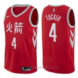 Camiseta Houston Rockets P.j. Tucker #4 Ciudad 2017-18 Rojo