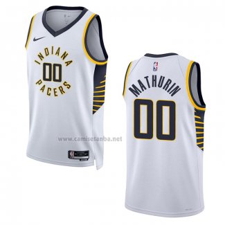 Camiseta Indiana Pacers Bennedict Mathurin #00 Association 2022-23 Blanco