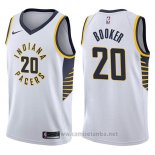 Camiseta Indiana Pacers Trevor Booker #20 Association 2017-18 Blanco