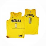 Camiseta Indiana Pacers Tyrese Haliburton NO 0 Statement 2025-26 Amarillo  Camiseta Indiana Pacers Tyrese Haliburton NO 0 Statement 2025-26 Amarillo