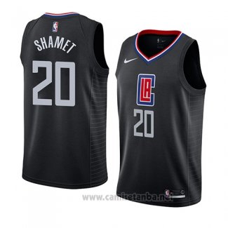 Camiseta Los Angeles Clippers Landry Shamet #20 Statement 2019 Negro