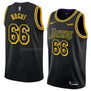 Camiseta Los Angeles Lakers Andrew Bogut #66 Ciudad 2018 Negro