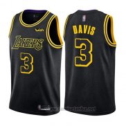 Camiseta Los Angeles Lakers Anthony Davis #3 Ciudad 2019 Negro