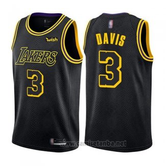 Camiseta Los Angeles Lakers Anthony Davis #3 Ciudad 2019 Negro