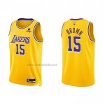 Camiseta Los Angeles Lakers Jabari Brown #15 75th Anniversary 2021-22 Amarillo
