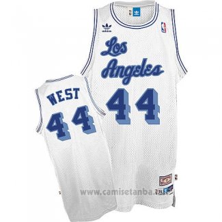 Camiseta Los Angeles Lakers Jerry West #24 Retro Blanco