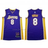 Camiseta Los Angeles Lakers Kobe Bryant #8 Retirement 2018 Violeta