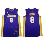 Camiseta Los Angeles Lakers Kobe Bryant #8 Retirement 2018 Violeta