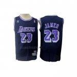 Camiseta Los Angeles Lakers Lebron James #23 Retro Azul