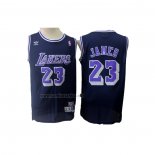 Camiseta Los Angeles Lakers Lebron James #23 Retro Azul