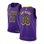 Camiseta Los Angeles Lakers Personalizada Ciudad 2018-19 Violeta
