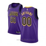 Camiseta Los Angeles Lakers Personalizada Ciudad 2018-19 Violeta