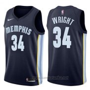 Camiseta Memphis Grizzlies Brandan Wright #34 Icon 2017-18 Azul