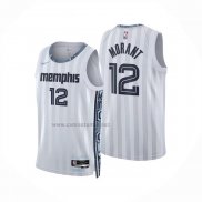 Camiseta Memphis Grizzlies Ja Morant NO 12 Ciudad 2025-26 Blanco