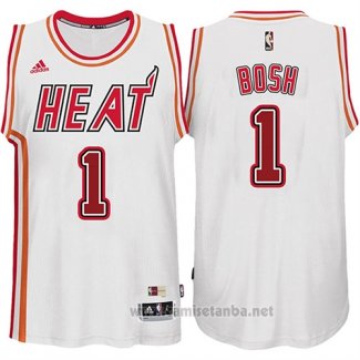 Camiseta Miami Heat Chris Bosh #1 Retro Blanco