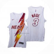 Camiseta Miami Heat Dwyane Wade #3 Fashion Royalty Blanco