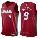 Camiseta Miami Heat Kelly Olynyk #9 Statement 2017-18 Rojo