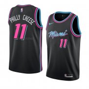 Camiseta Miami Heat Philly Cheese #11 Ciudad 2018-19 Negro