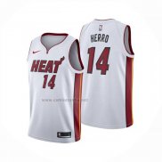 Camiseta Miami Heat Tyler Herro NO 14 Association 2024-25 Blanco