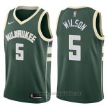 Camiseta Milwaukee Bucks D.j. Wilson #5 Swingman Icon 2017-18 Verde