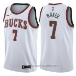 Camiseta Milwaukee Bucks Thon Maker #7 Return To The Mecca Classic 2017-18 Blanco