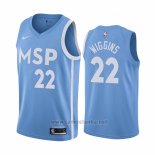 Camiseta Minnesota Timberwolves Andrew Wiggins #22 Ciudad Edition Azul