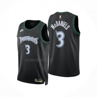 Camiseta Minnesota Timberwolves Jaden McDaniels NO 3 Classic 2025-26 Negro