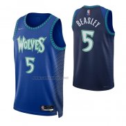 Camiseta Minnesota Timberwolves Malik Beasley #5 Ciudad 2021-22 Azul