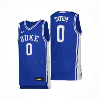 Camiseta NCAA Duke Blue Devils Jayson Tatum NO 0 Azul