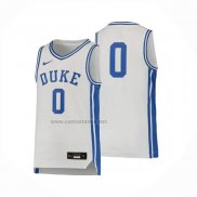 Camiseta NCAA Duke Blue Devils NO 0 Blanco
