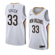 Camiseta New Orleans Pelicans Garlon Verde #33 Association 2018 Blanco