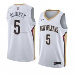 Camiseta New Orleans Pelicans Trevon Bluiett #5 Association 2017-18 Blanco