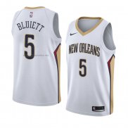 Camiseta New Orleans Pelicans Trevon Bluiett #5 Association 2017-18 Blanco