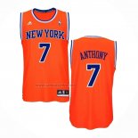 Camiseta New York Knicks Carmelo Anthony #7 Naranja