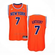 Camiseta New York Knicks Carmelo Anthony #7 Naranja