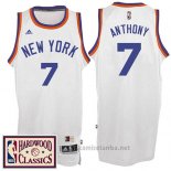 Camiseta New York Knicks Carmelo Anthony #7 Retro Blanco