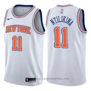 Camiseta New York Knicks Frank Ntilikina #11 Statement 2017-18 Blanco