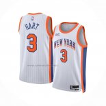 Camiseta New York Knicks Josh Hart #3 Ciudad 2024-25 Blanco