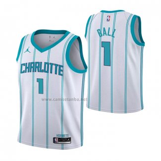 Camiseta Nino Charlotte Hornets LaMelo Ball #1 Association 2022-23 Blanco