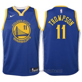 Camiseta Nino Golden State Warriors Klay Thompson #11 2017-18 Azul