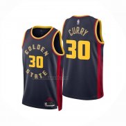 Camiseta Nino Golden State Warriors Stephen Curry NO 30 Ciudad 2024-25 Azul