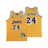 Camiseta Nino Los Angeles Lakers Kobe Bryant NO 24 Hardwood Classic Amarillo