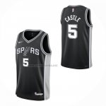 Camiseta Nino San Antonio Spurs Stephon Castle NO 5 Icon 2025-26 Negro