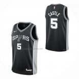 Camiseta Nino San Antonio Spurs Stephon Castle NO 5 Icon 2025-26 Negro