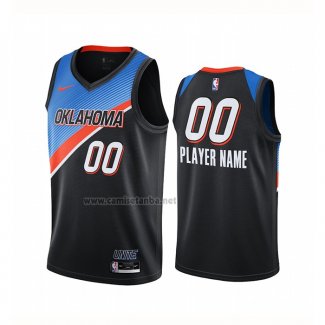 Camiseta Oklahoma City Thunder Personalizada Ciudad 2021 Negro