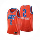 Camiseta Oklahoma City Thunder Shai Gilgeous Alexander NO 2 Statement 2024-25 Naranja