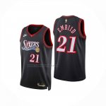 Camiseta Philadelphia 76ers Joel Embiid NO 21 Classia 2025-26 Nego