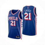 Camiseta Philadelphia 76ers Joel Embiid NO 21 Icon 2024-25 Azul