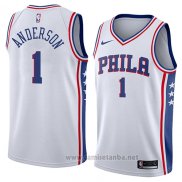 Camiseta Philadelphia 76ers Justin Anderson #1 Association 2018 Blanco